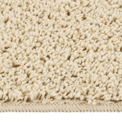 Berkfield Shaggy Rug Cream 160x230 cm Anti Slip