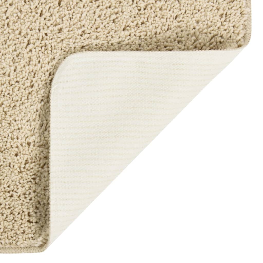 Berkfield Shaggy Rug Cream 160x230 cm Anti Slip