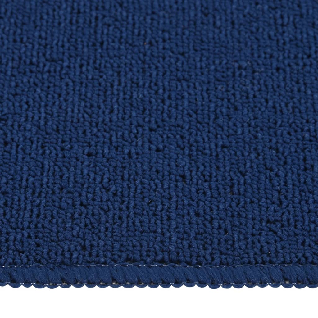 Berkfield Anti Slip Stair Mats 15 pcs 75x20 cm Navy Blue Rectangular