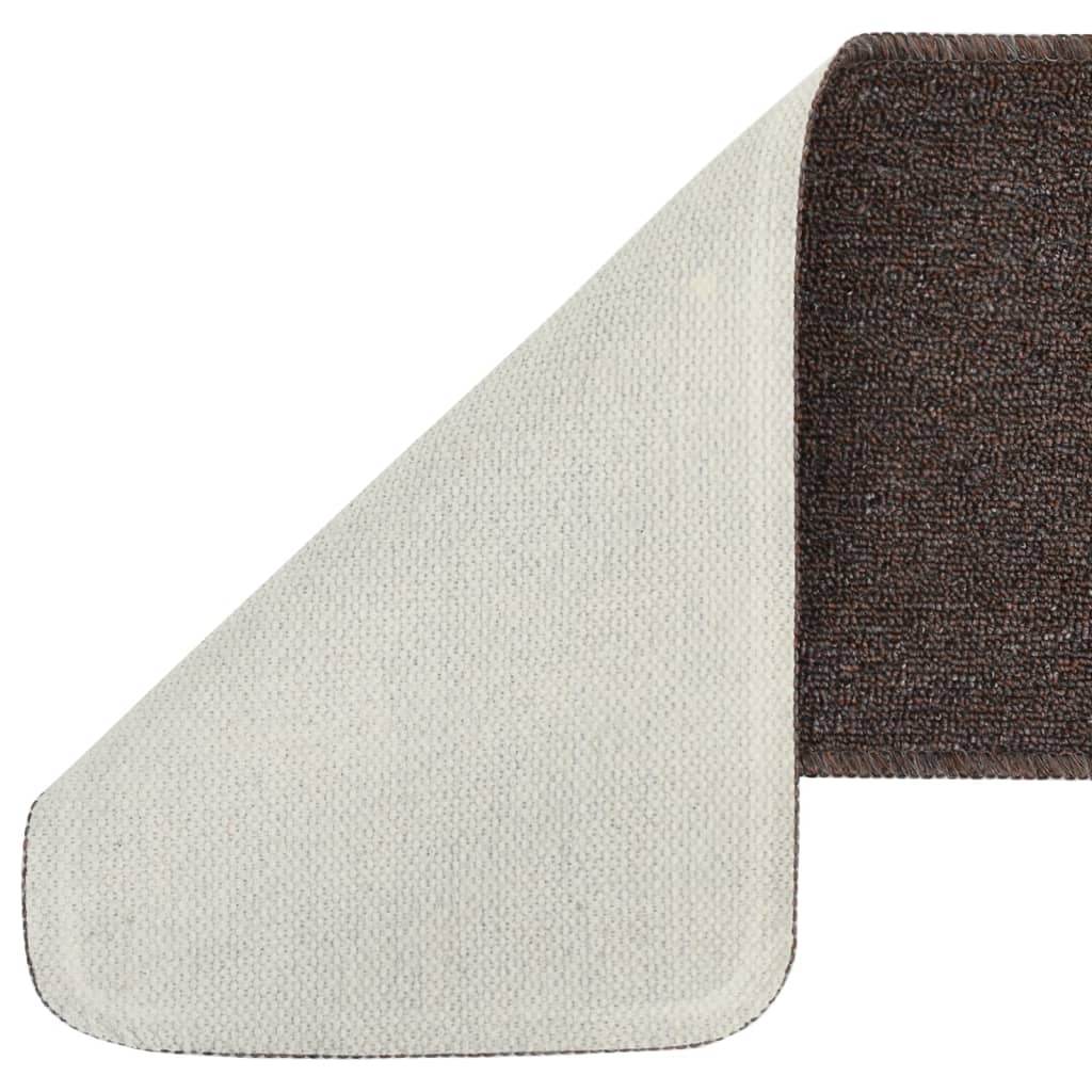 Berkfield Anti Slip Stair Mats 15 pcs 60x25 cm Brown Rectangular