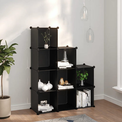 Berkfield Storage Cube Organiser with 9 Cubes Black PP