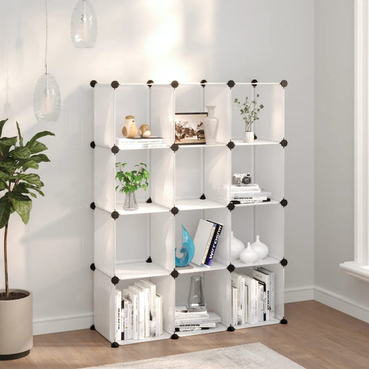 Berkfield Storage Cube Organiser with 12 Cubes Transparent PP