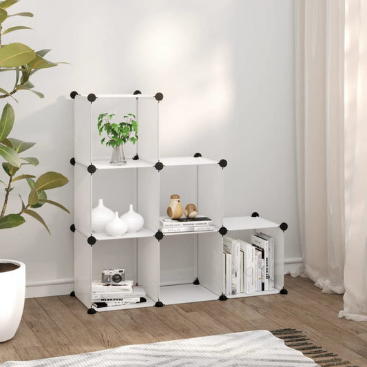 Berkfield Storage Cube Organiser with 6 Cubes Transparent PP