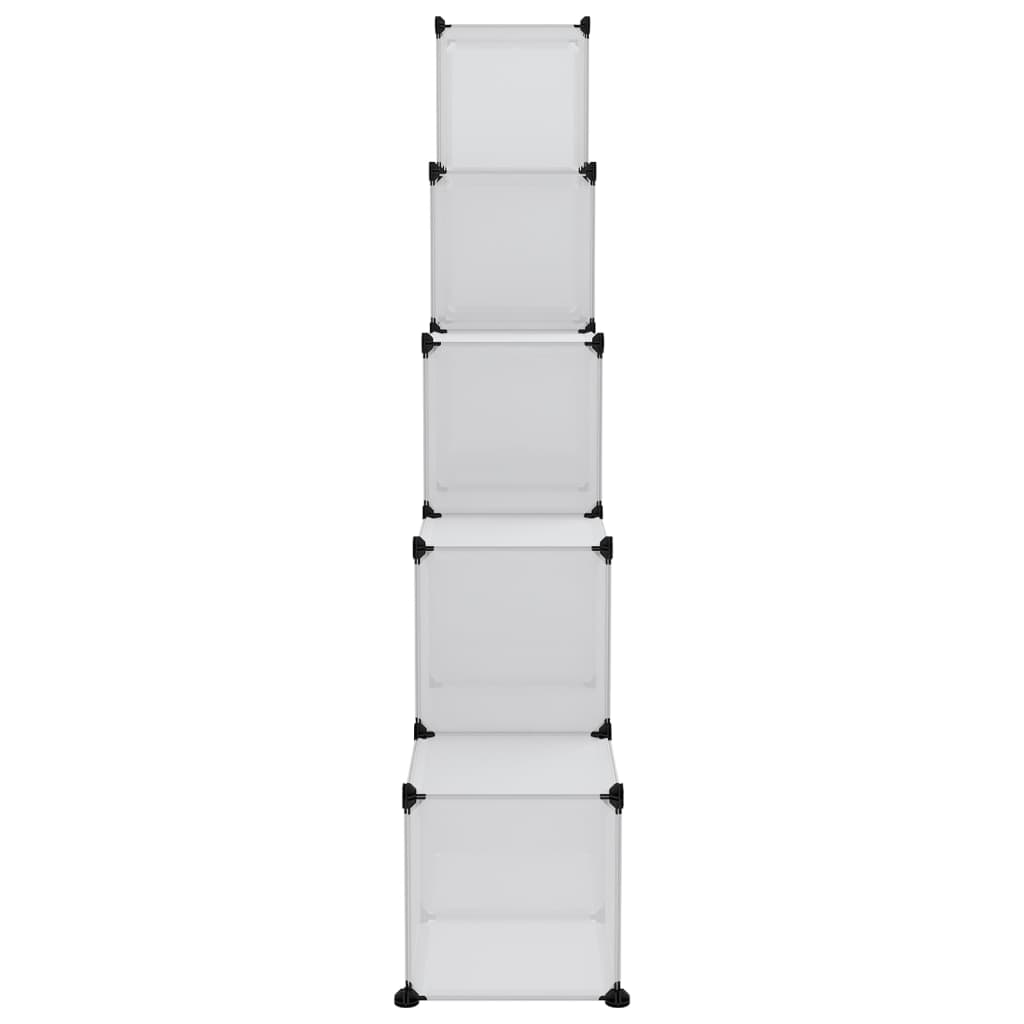 Berkfield Storage Cube Organiser with 15 Cubes and Doors Transparent PP