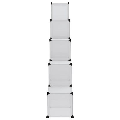Berkfield Storage Cube Organiser with 15 Cubes and Doors Transparent PP