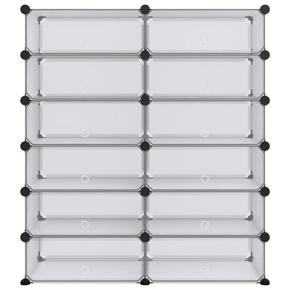 Berkfield Shoe Rack Transparent 94.5x36.5x106 cm PP