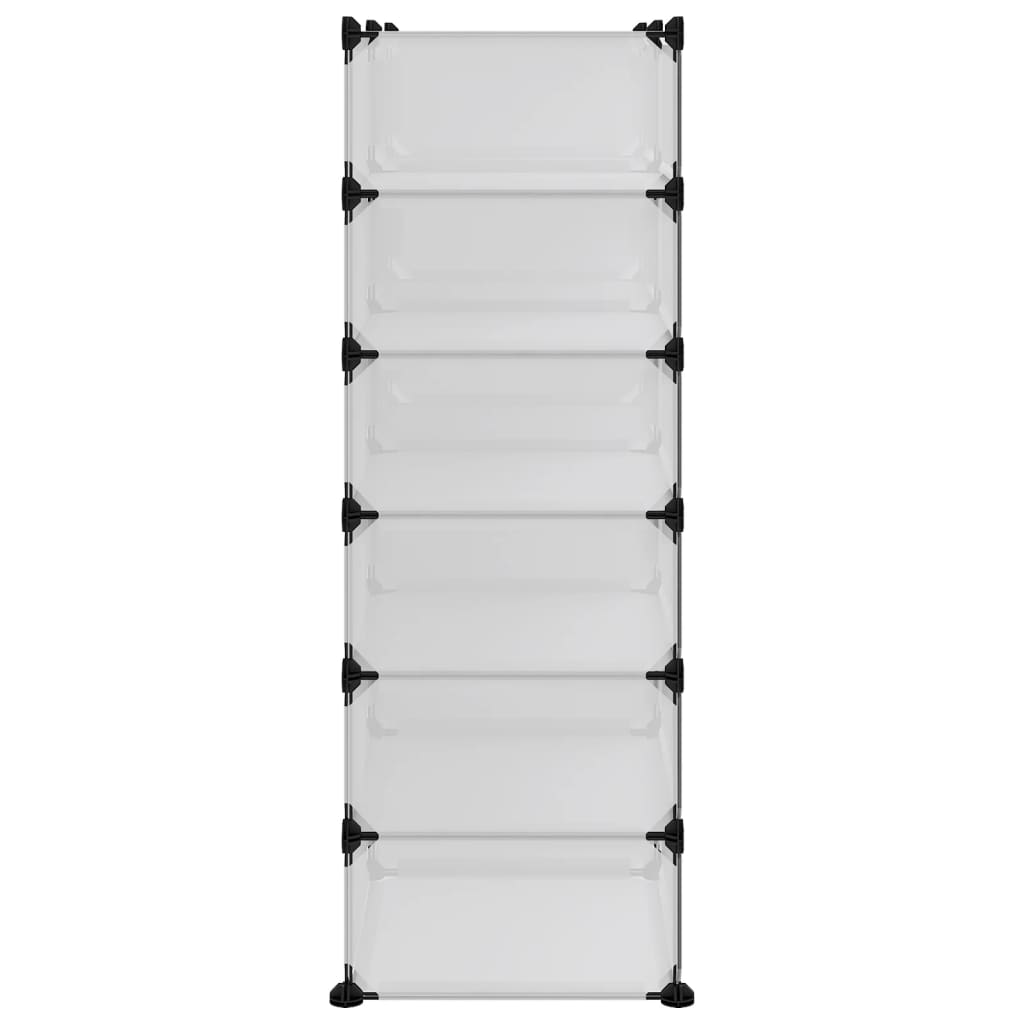 Berkfield Shoe Rack Transparent 94.5x36.5x106 cm PP
