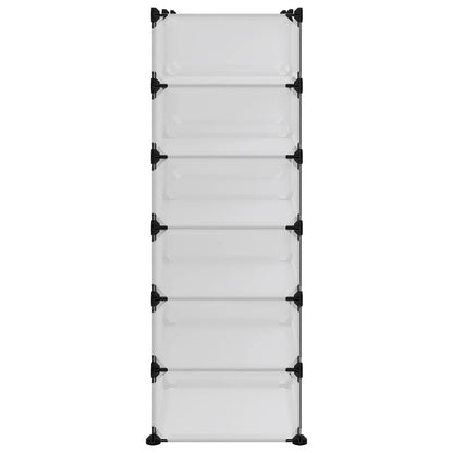 Berkfield Shoe Rack Transparent 94.5x36.5x106 cm PP