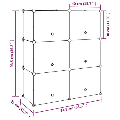 Berkfield Shoe Rack Black 84.5x31x93.5 cm PP