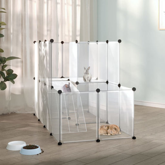 Berkfield Small Animal Cage Transparent 142x74x93 cm PP and Steel
