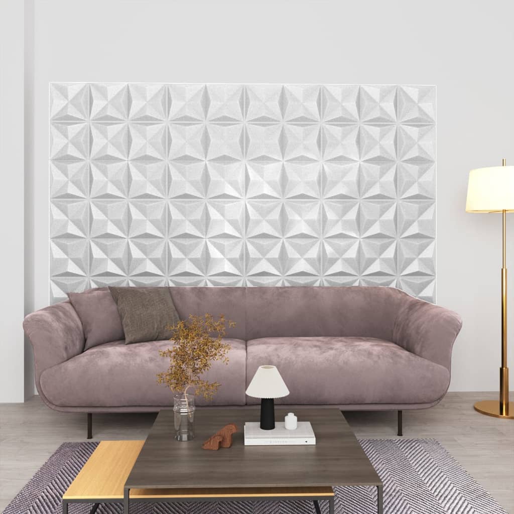 Berkfield 3D Wall Panels 12 pcs 50x50 cm Origami White 3 m�__