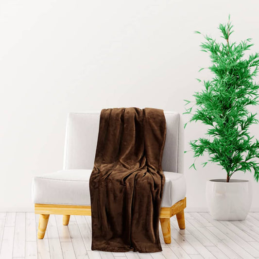 Berkfield Blanket Cocoa Brown 200x240 cm Polyester