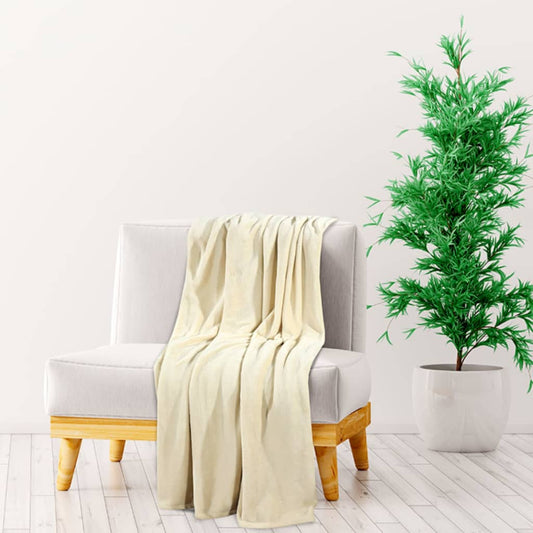 Berkfield Blanket Cream 130x170 cm Polyester