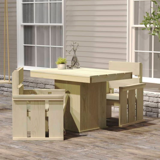 Berkfield 3 Piece Garden Dining Set Impregnated Pinewood