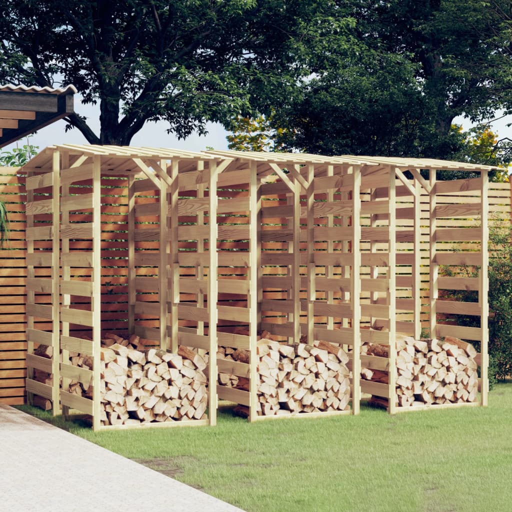 Berkfield Pergolas with Roofs 6 pcs 100x90x200 cm Impregnated Pinewood