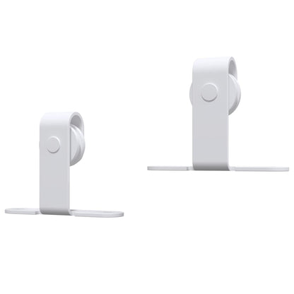 Berkfield Mini Sliding Cabinet Door Kit Carbon Steel White 183 cm