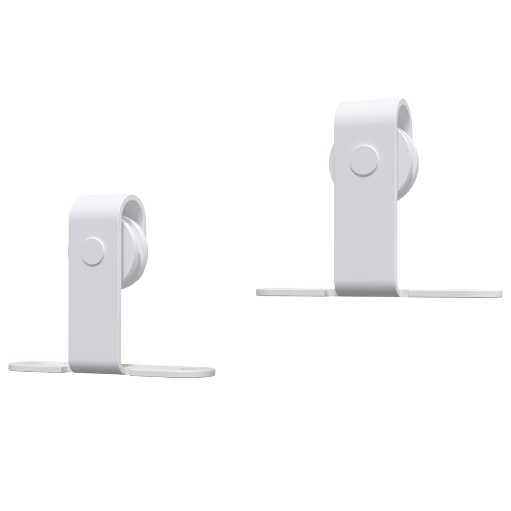 Berkfield Mini Sliding Cabinet Door Kit Carbon Steel White 152 cm