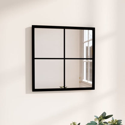 Berkfield Wall Mirror Black 40x40 cm Metal