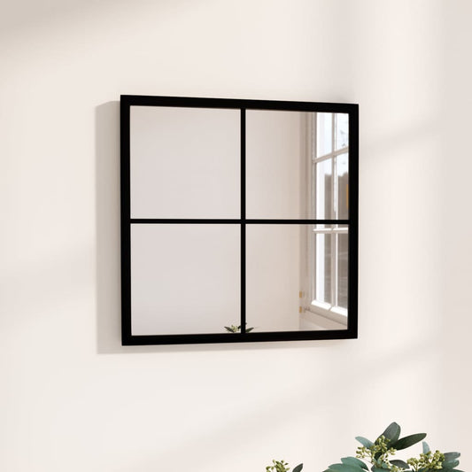 Berkfield Wall Mirror Black 40x40 cm Metal