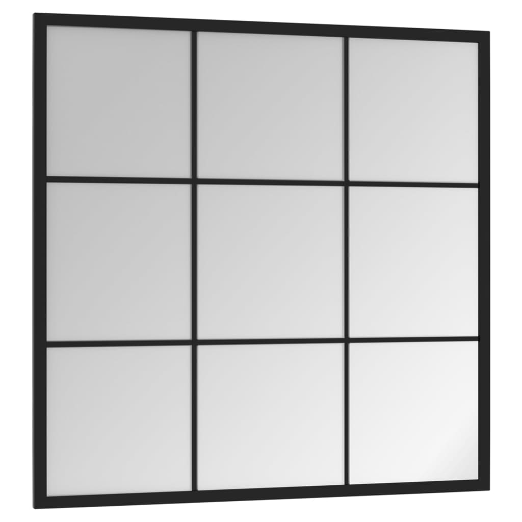 Berkfield Wall Mirror Black 60x60 cm Metal