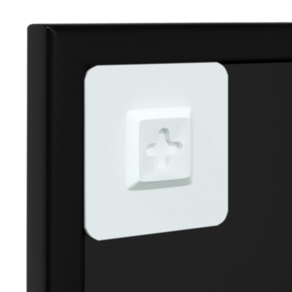 Berkfield Wall Mirror Black 60x60 cm Metal