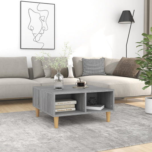 Berkfield Coffee Table Grey Sonoma 60x60x30 cm Engineered Wood