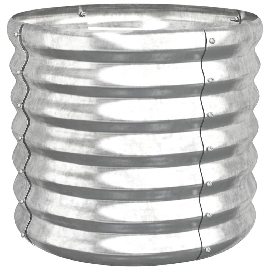 Berkfield Garden Planter Powder-coated Steel 40x40x36 cm Silver