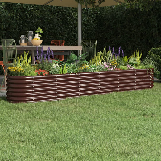 Berkfield Garden Raised Bed Powder-coated Steel 260x40x36 cm Brown