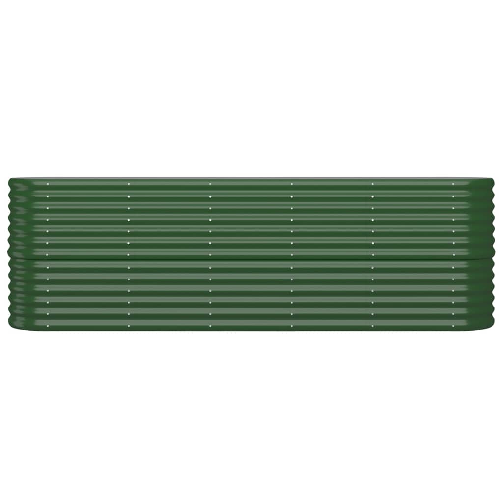 Berkfield Garden Raised Bed Powder-coated Steel 224x40x68 cm Green