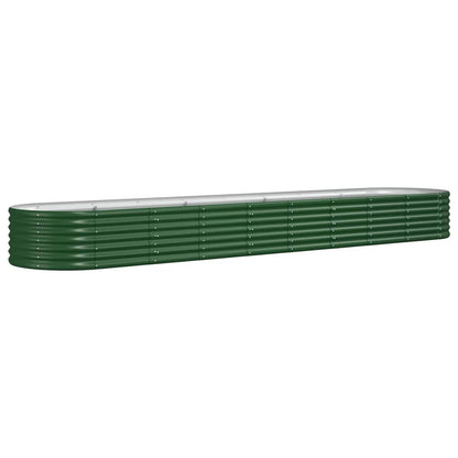 Berkfield Garden Raised Bed Powder-coated Steel 368x80x36 cm Green