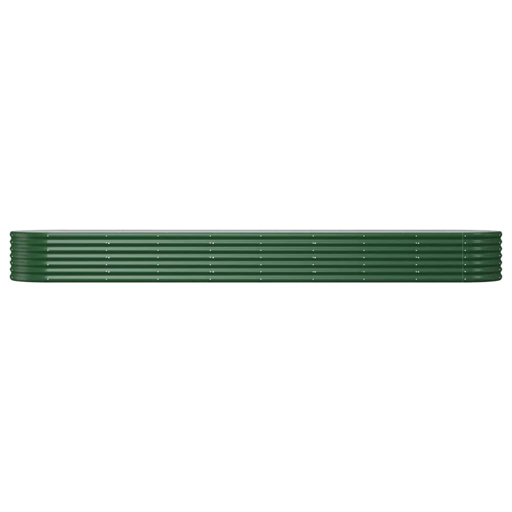 Berkfield Garden Raised Bed Powder-coated Steel 368x80x36 cm Green
