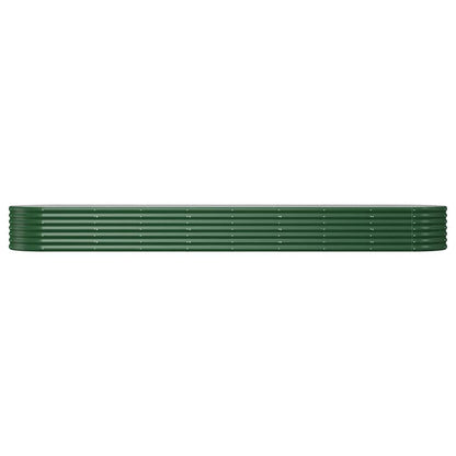 Berkfield Garden Raised Bed Powder-coated Steel 368x80x36 cm Green