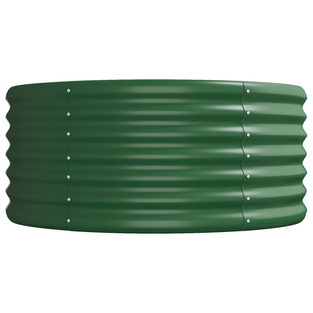 Berkfield Garden Raised Bed Powder-coated Steel 368x80x36 cm Green