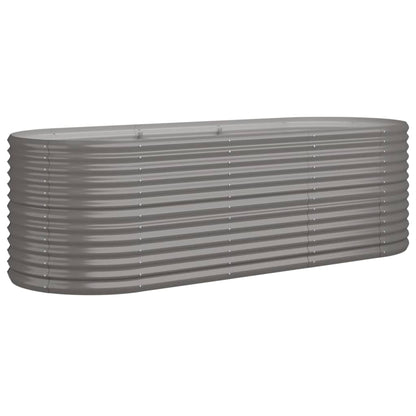 Berkfield Garden Raised Bed Powder-coated Steel 224x80x68 cm Grey