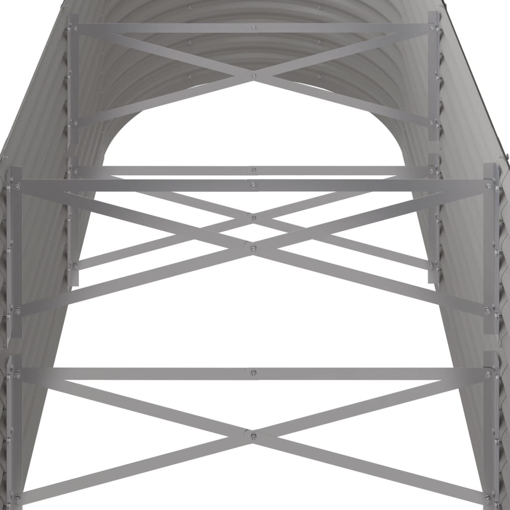 Berkfield Garden Raised Bed Powder-coated Steel 224x80x68 cm Grey