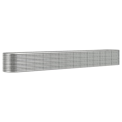 Berkfield Garden Raised Bed Powder-coated Steel 620x80x68 cm Silver