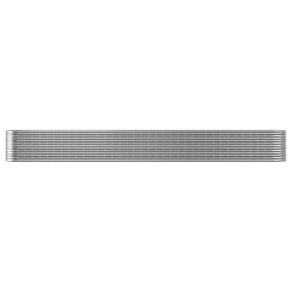 Berkfield Garden Raised Bed Powder-coated Steel 620x80x68 cm Silver