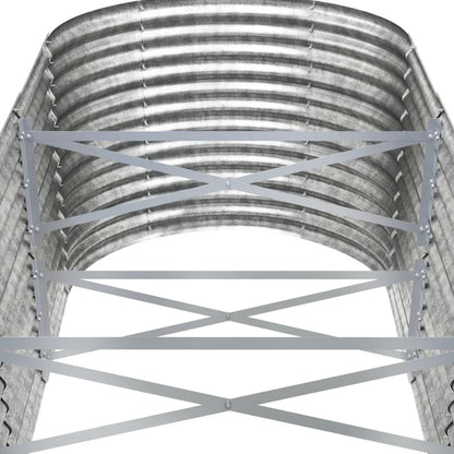 Berkfield Garden Raised Bed Powder-coated Steel 620x80x68 cm Silver
