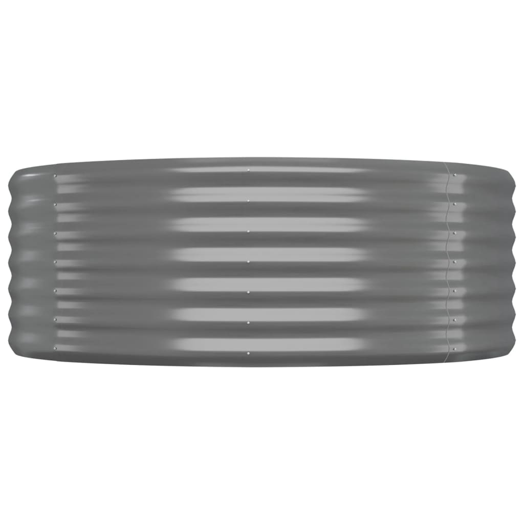 Berkfield Garden Raised Bed Powder-coated Steel 175x100x36 cm Grey