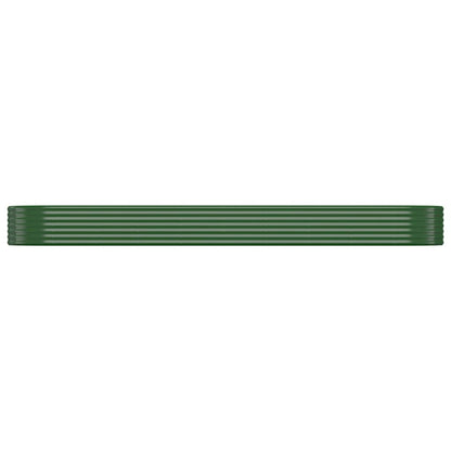 Berkfield Garden Raised Bed Powder-coated Steel 396x100x36 cm Green