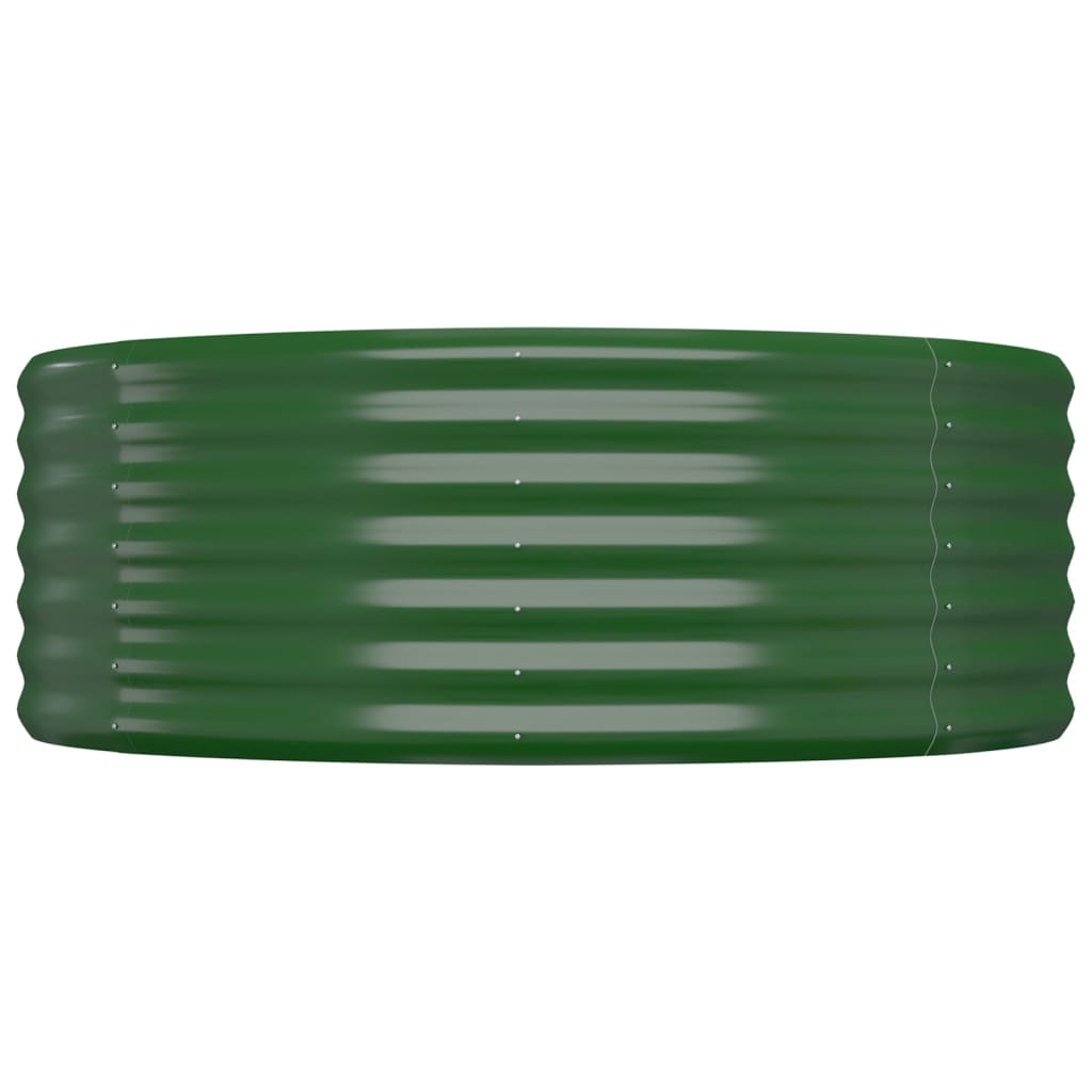 Berkfield Garden Raised Bed Powder-coated Steel 396x100x36 cm Green