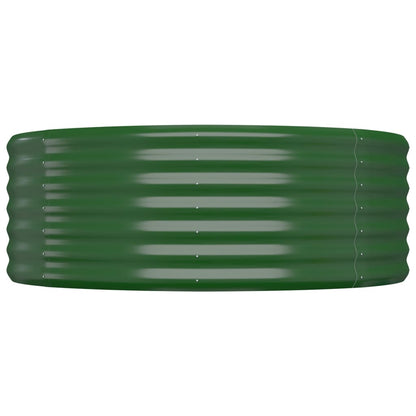 Berkfield Garden Raised Bed Powder-coated Steel 396x100x36 cm Green