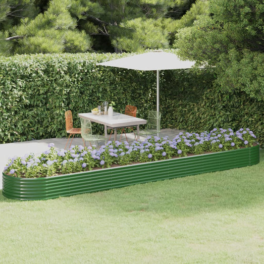 Berkfield Garden Raised Bed Powder-coated Steel 507x100x36 cm Green