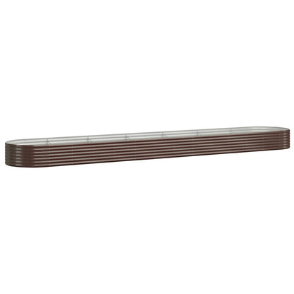 Berkfield Garden Raised Bed Powder-coated Steel 544x100x36 cm Brown