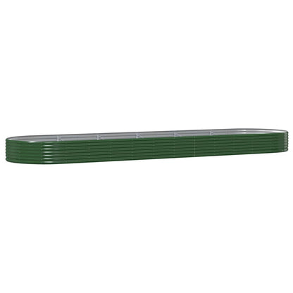 Berkfield Garden Raised Bed Powder-coated Steel 523x140x36 cm Green