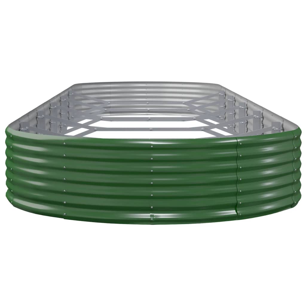 Berkfield Garden Raised Bed Powder-coated Steel 523x140x36 cm Green