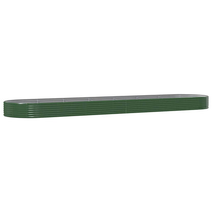 Berkfield Garden Raised Bed Powder-coated Steel 600x140x36 cm Green
