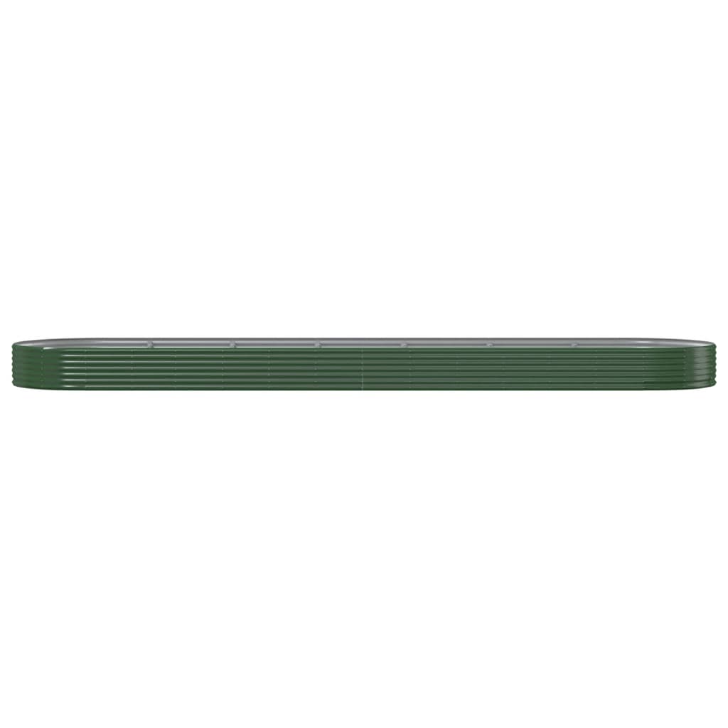 Berkfield Garden Raised Bed Powder-coated Steel 600x140x36 cm Green