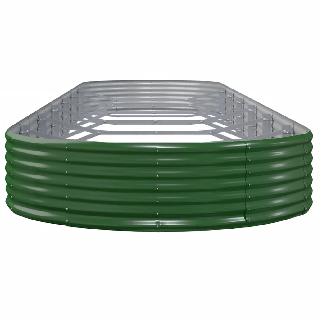 Berkfield Garden Raised Bed Powder-coated Steel 600x140x36 cm Green