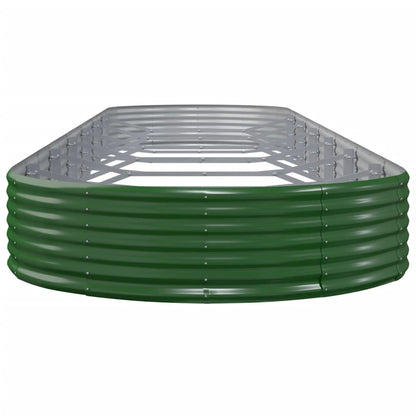 Berkfield Garden Raised Bed Powder-coated Steel 600x140x36 cm Green